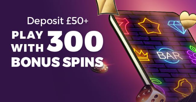 New players only. First deposit only. Min dep £10. Min 100 bonus spins, max 300 bonus spins on selected slots only. 30x wagering, 4x conversion. Full T&Cs apply.
